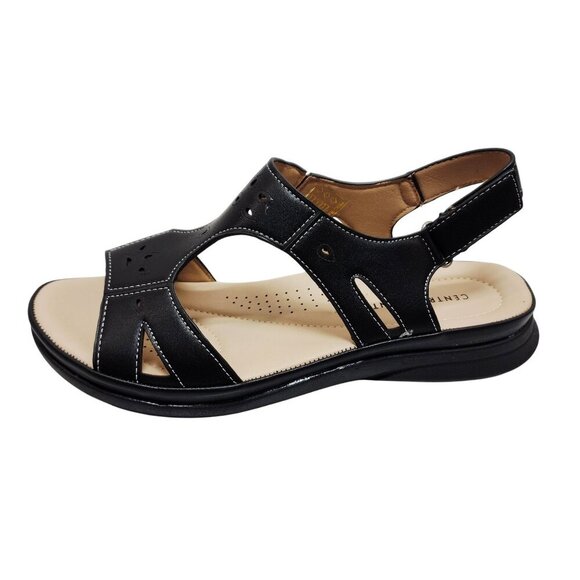 Centro Point Womens Leather Slingback Sandals With Box Size 8 - Picture 2 of 15